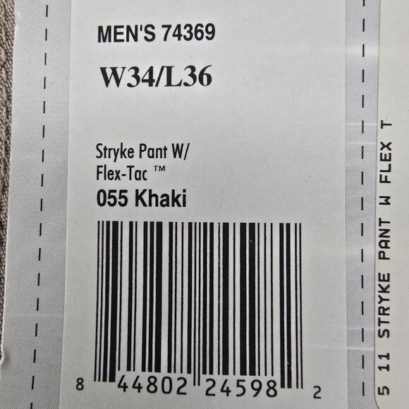 5.11 Tactical Stryke Cargo Pants Men’s 34x36 Flex-Tac Khaki Ripstop Duty 74369 - Picture 8 of 8